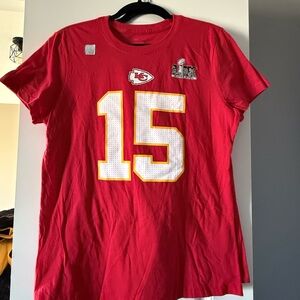 Kansas City Chiefs Patrick Mahomes #15 Super Bowl Nike Tee